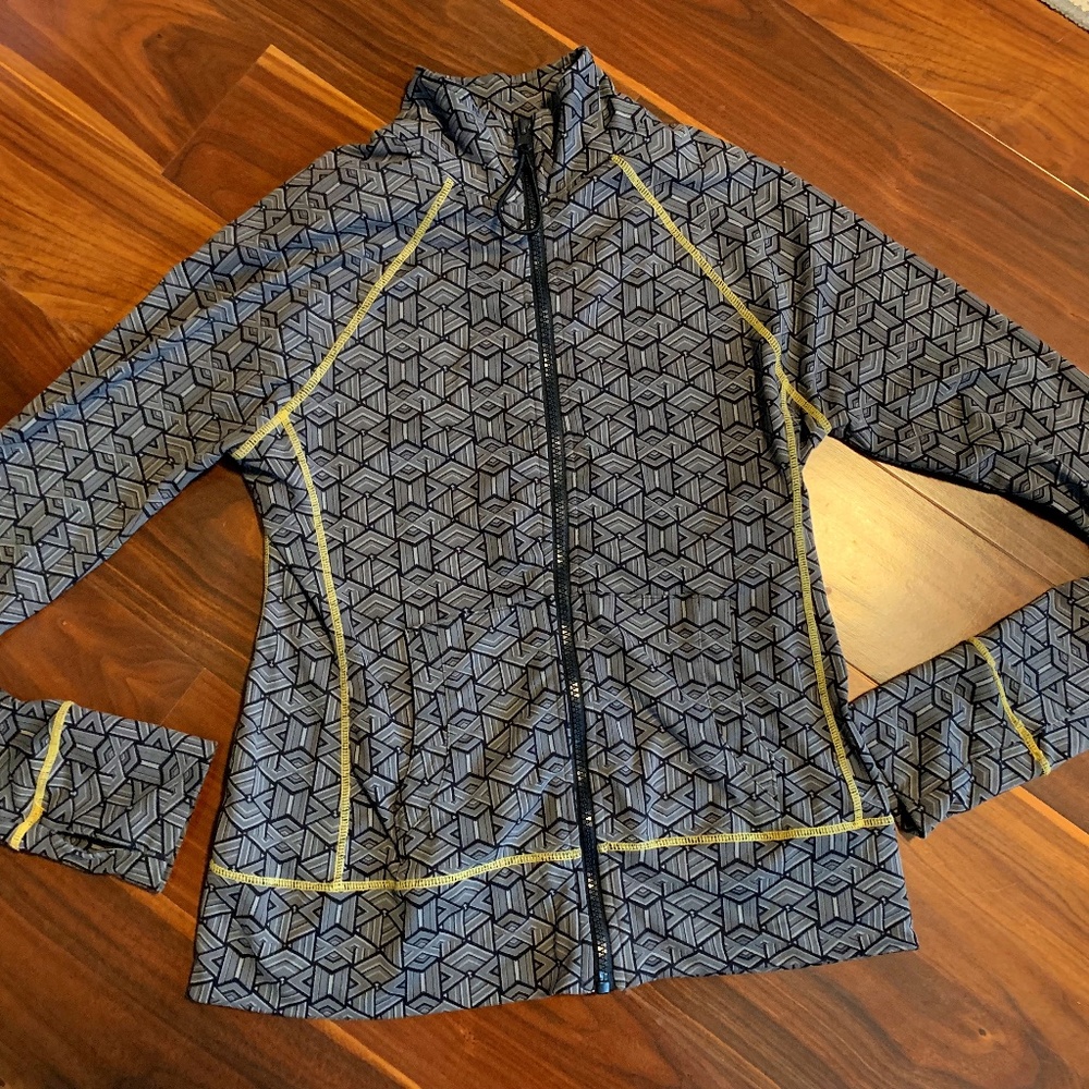 Threads 4 Thought Zip-Up lightweight jacket, Black & Gray, Size Small